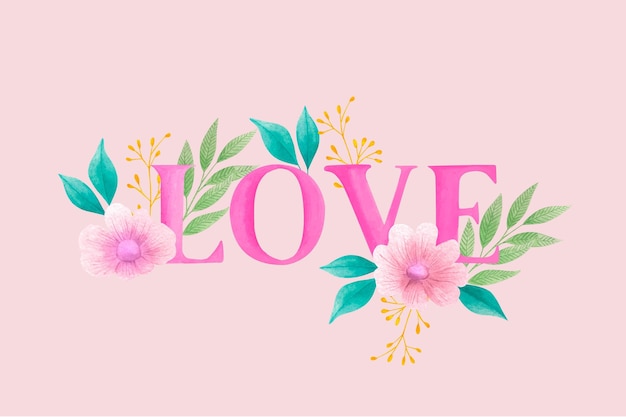 Free vector watercolor valentines day background