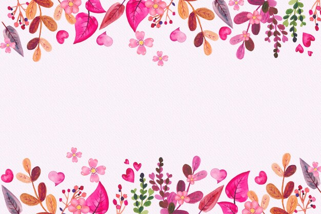 Watercolor valentines day background