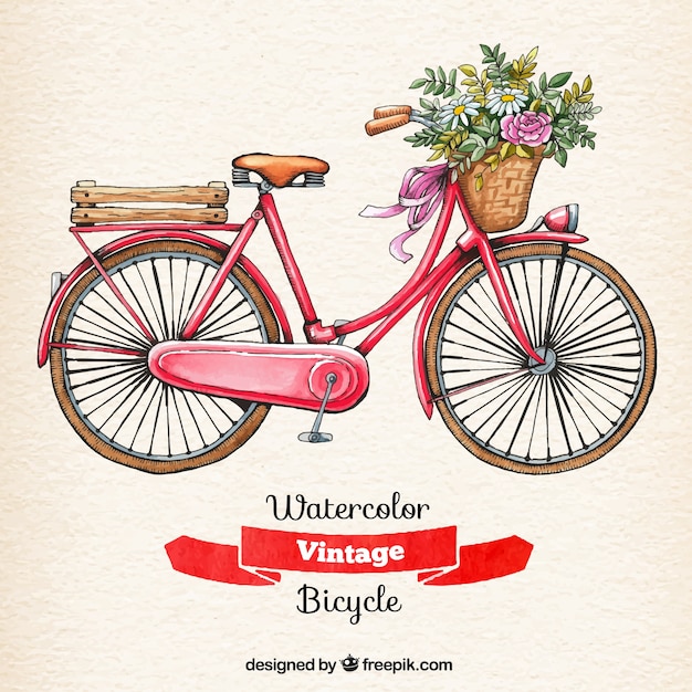 Download Free Watercolor Vintage Bicycle Svg Dxf Eps Png Free Download Cut Files Svg Png Dxf