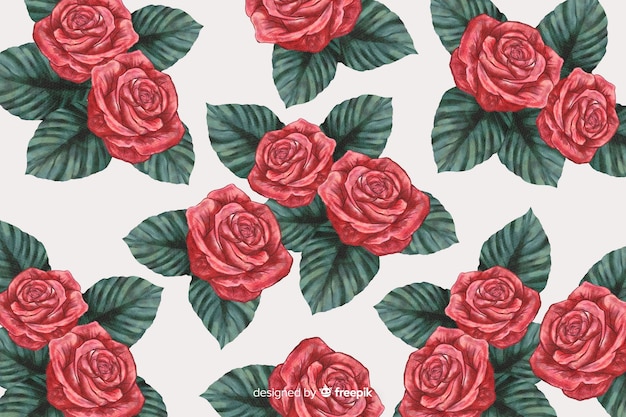 Free vector watercolor vintage floral background