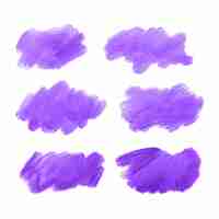 Бесплатное векторное изображение Акварель фиолетовый мазок кисти задать фон