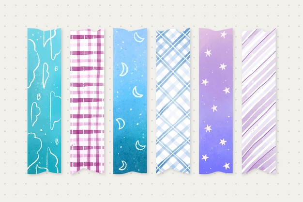 Watercolor washi tape collection