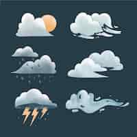Free vector watercolor weather effects