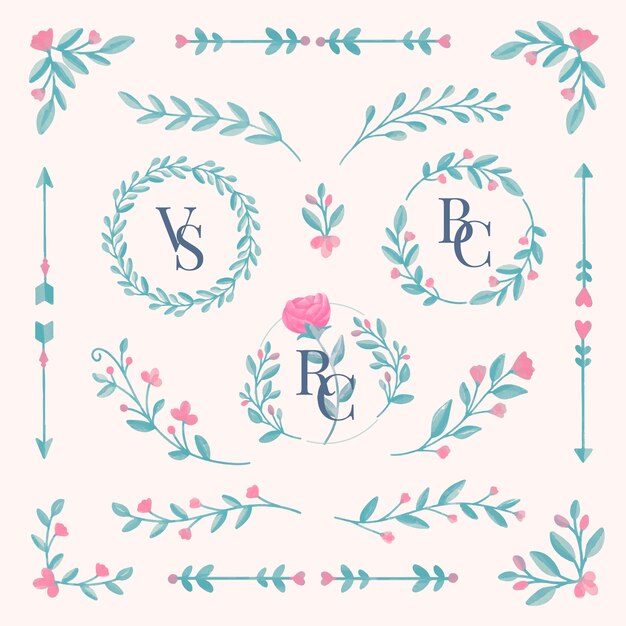 watercolor wedding decoration