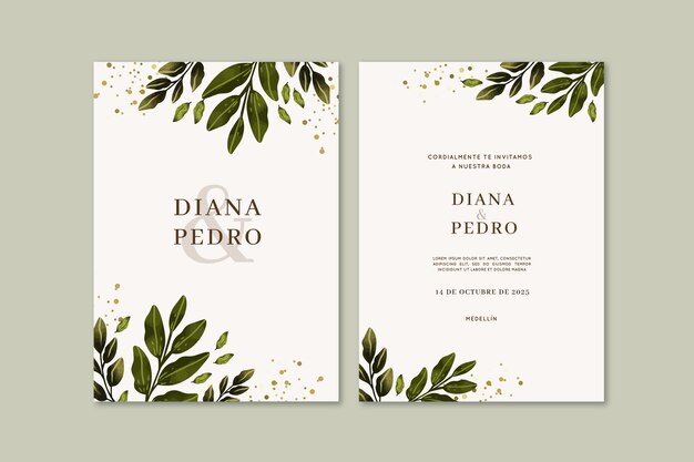 watercolor wedding invitations in spanish