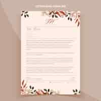 Free vector watercolor wedding planner letterhead