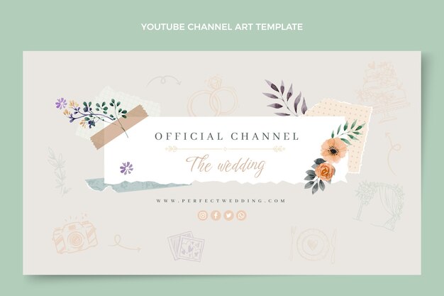 Watercolor wedding planner template