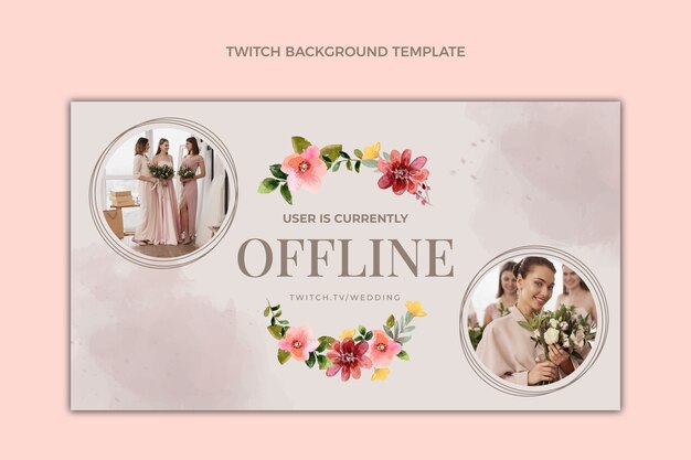 watercolor wedding planner twitch background