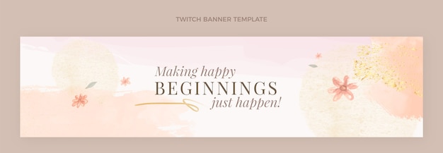 Watercolor wedding planner twitch banner