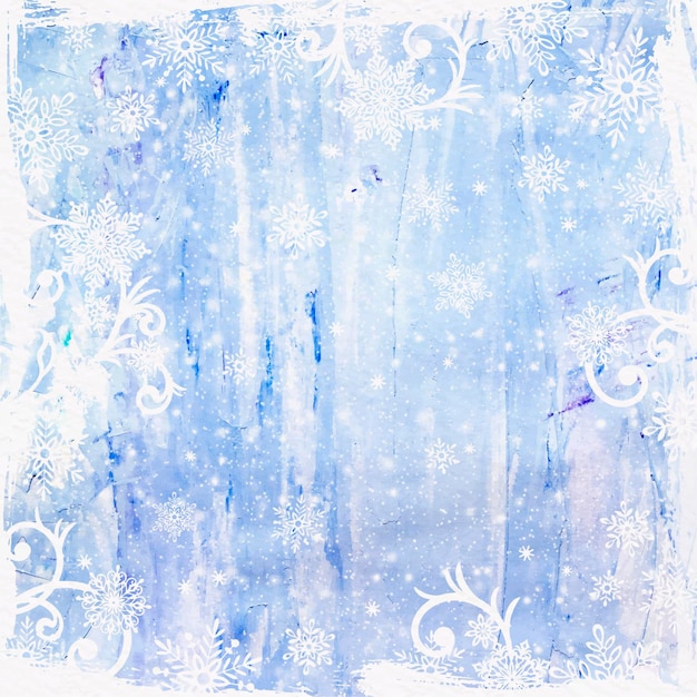 Watercolor winter background copy space