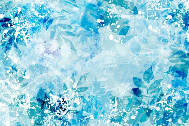 Watercolor winter background
