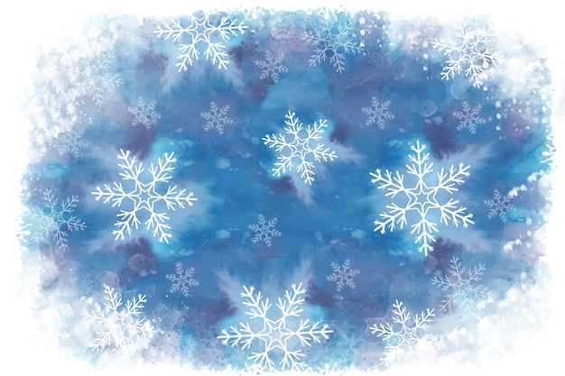 Watercolor winter background