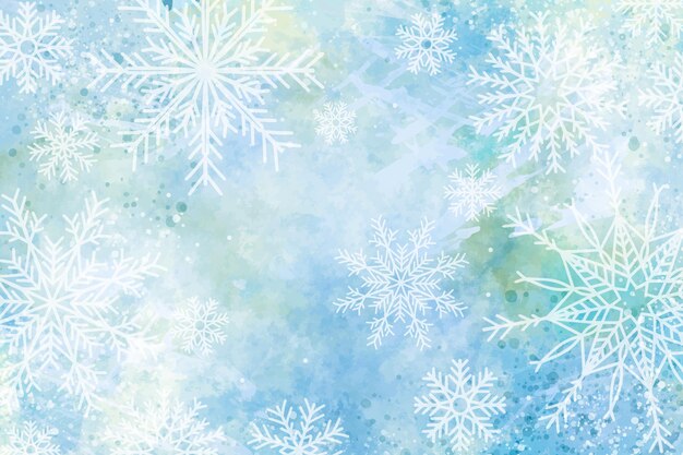 Watercolor winter background