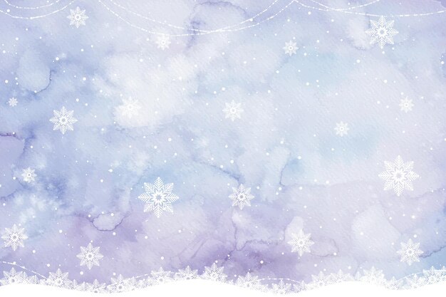 Watercolor winter background