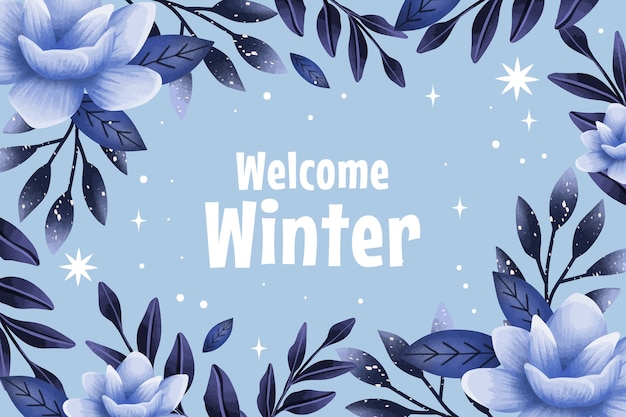 Free vector watercolor winter season celebration background