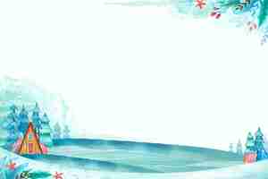 Free vector watercolor winter season celebration background