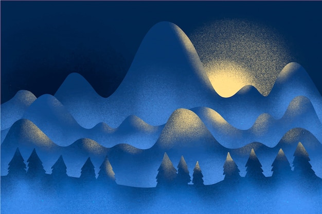 Бесплатное векторное изображение Акварельный фон зимнего солнцестояния