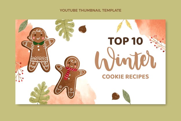 Watercolor winter youtube thumbnail