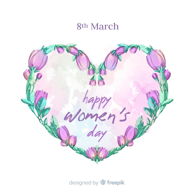 Watercolor women's day background