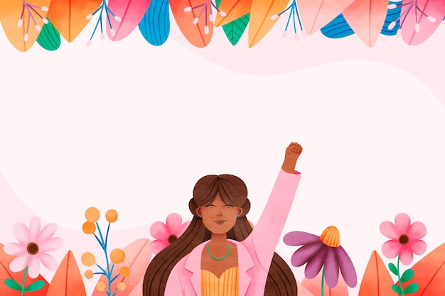 Free vector watercolor women's day background