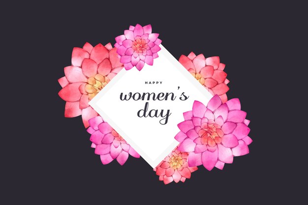 Watercolor women's day concept