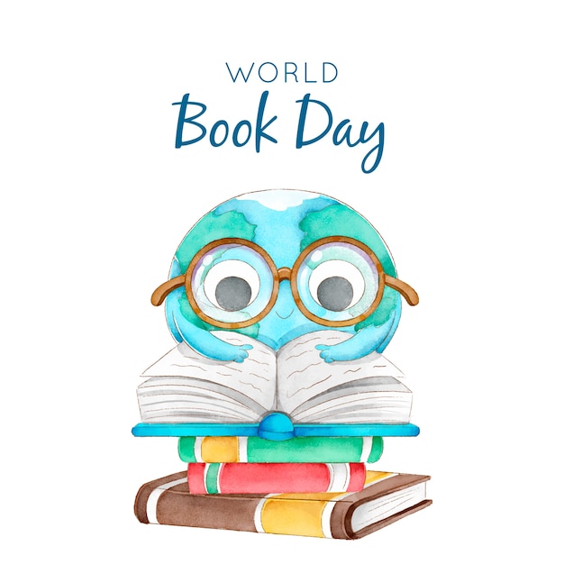 Free vector watercolor world book day