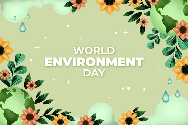 Free vector watercolor world environment day background