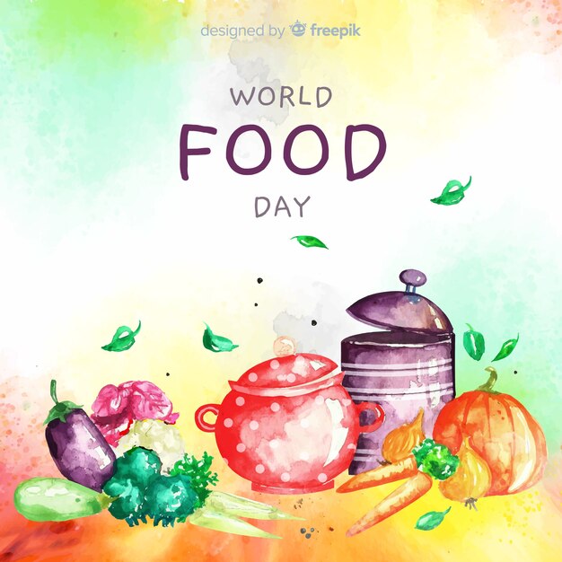 Акварельный Всемирный день еды