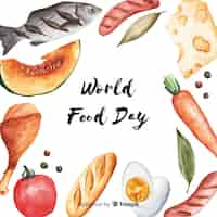 Free vector watercolor world food day