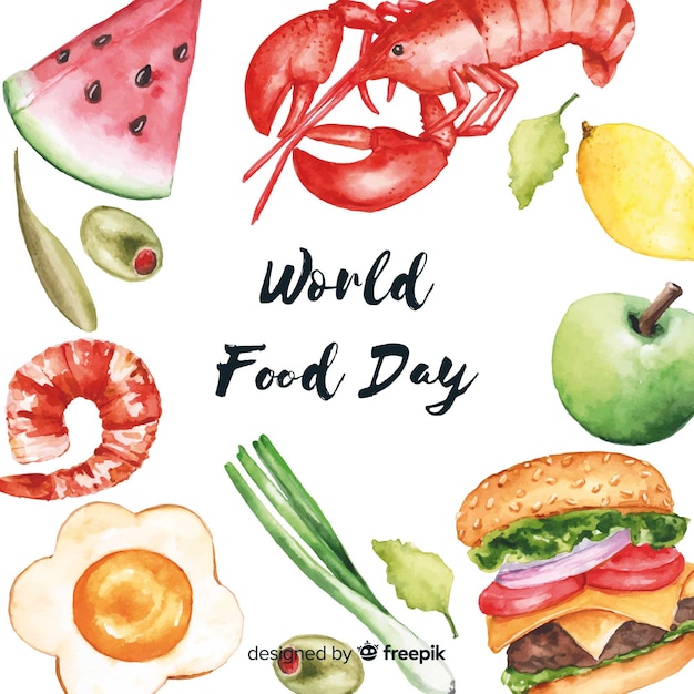 Free vector watercolor world food day