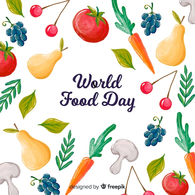Акварельный Всемирный день еды