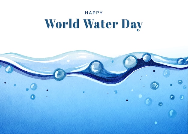 Free vector watercolor world water day background