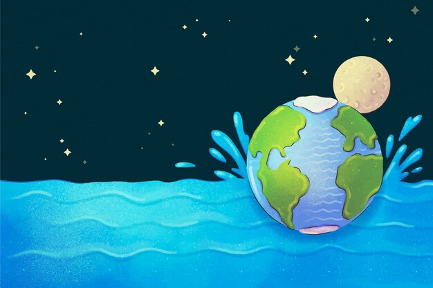 Акварельный всемирный день воды фон