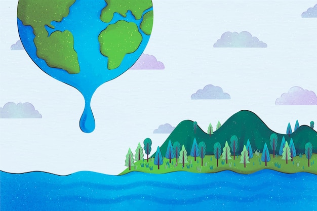 Free vector watercolor world water day background