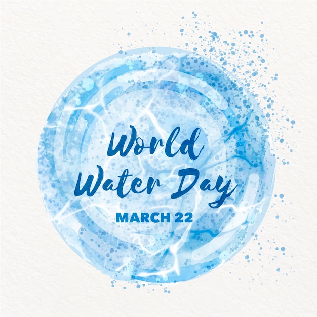 Free vector watercolor world water day illustration