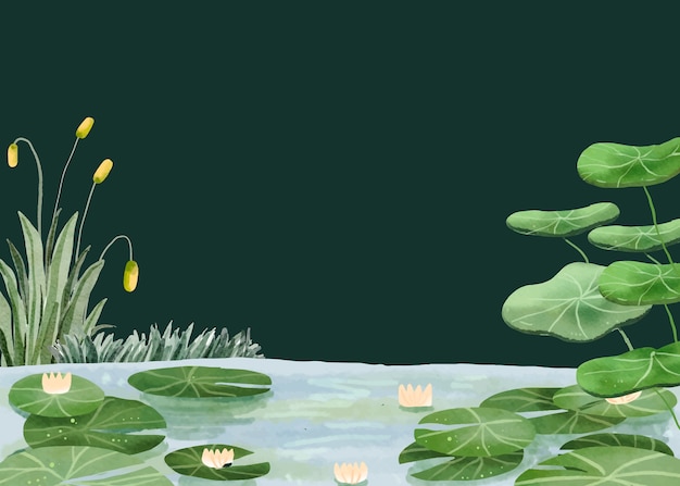 世界湿地日免费矢量水彩背景