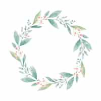 Free vector watercolor wreath graphic vector design