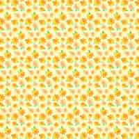 Free vector watercolor yellow small flowers pattern