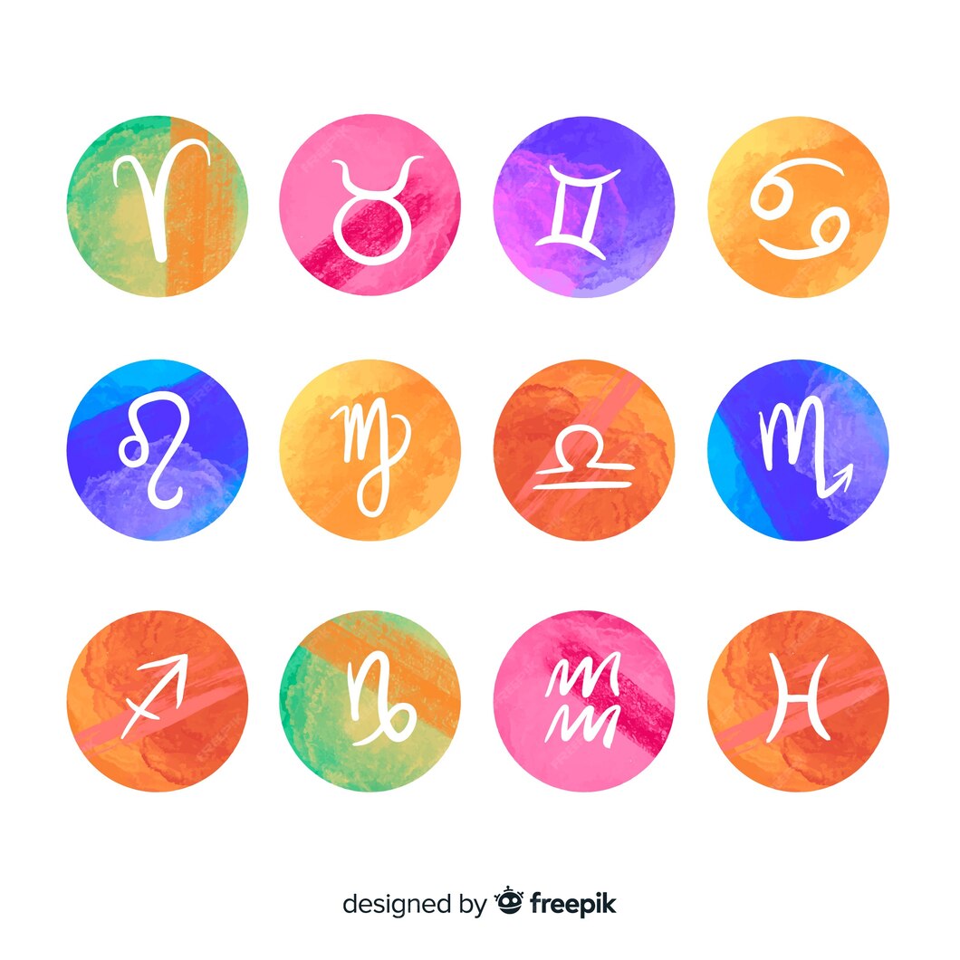 Free Vector | Watercolor zodiac signs