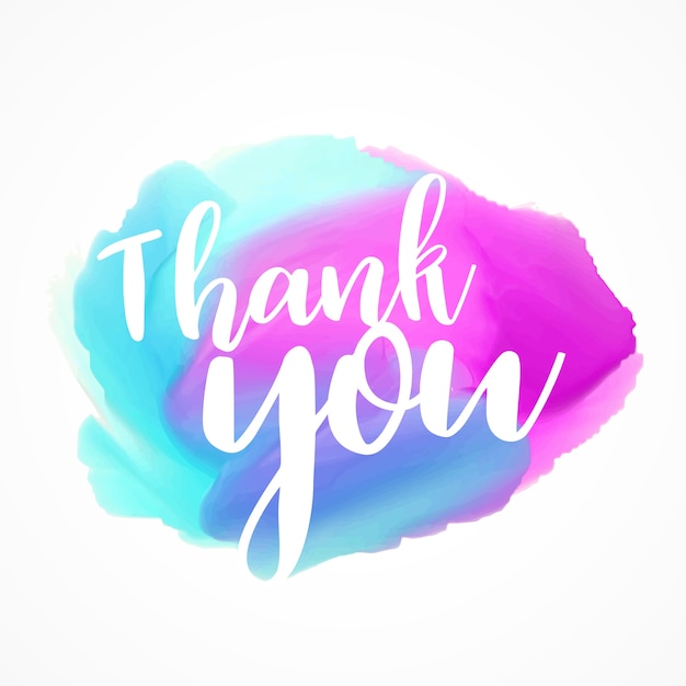 Watercolors with thank you text