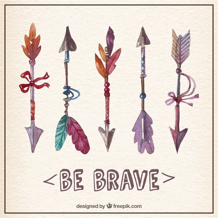 Free Vector watercolour arrow set