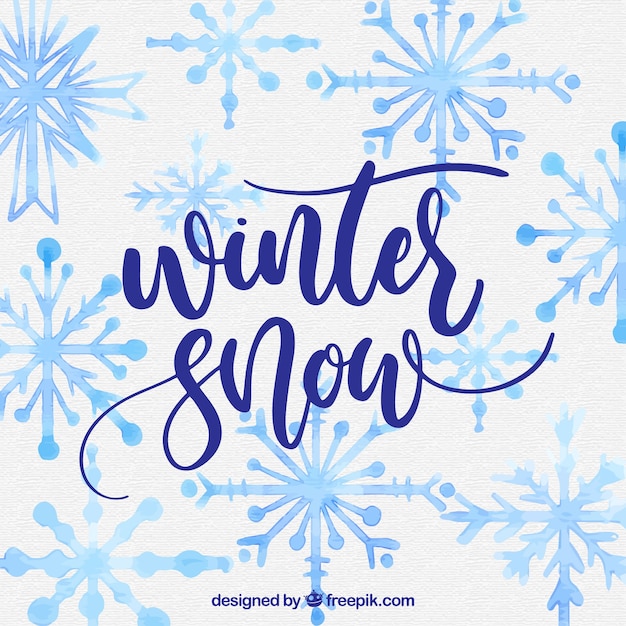 Free vector watercolour background winter snow