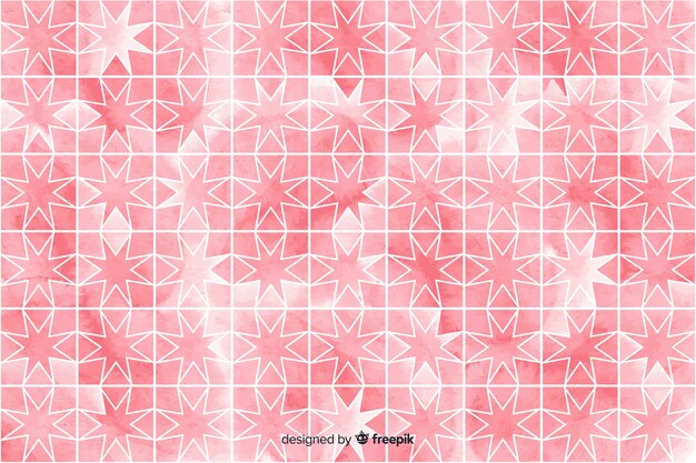 Акварельный фон мозаики в розовых тонах