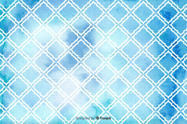 Watercolour mosaic diamond tile background