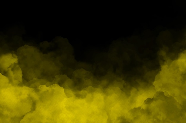 Blue And Yellow Steam On A Black Background Stock Photo - Download