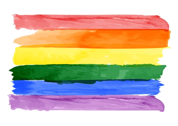Watercolour style pride flag background