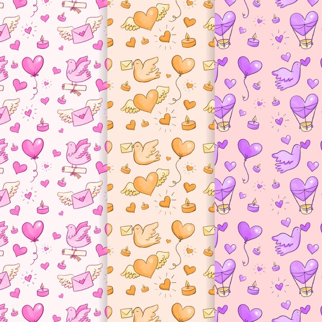 Watercolour valentine's day seamless heart pattern