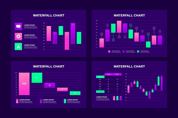 폭포 차트 infographic