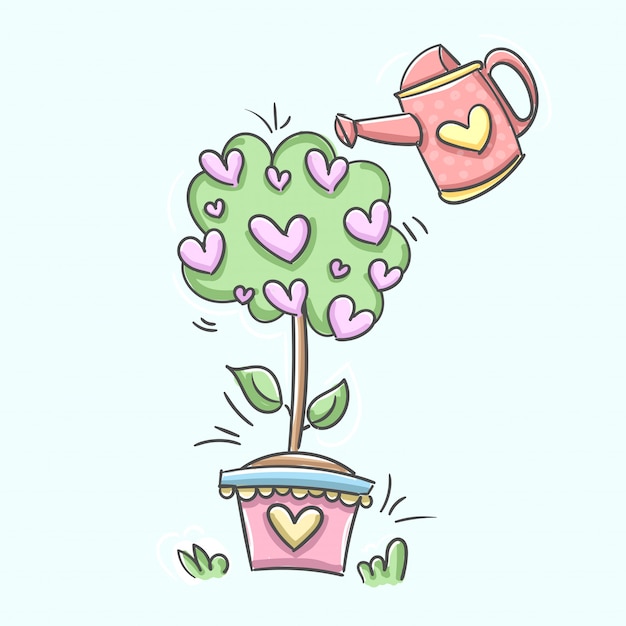 Watering can plant