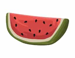 Free vector watermelon fresh fruit icon isolated design